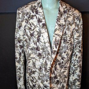 Mens Tropical Blazer Jacket Sports Coat INC Hawaiian Tiki XL